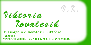 viktoria kovalcsik business card